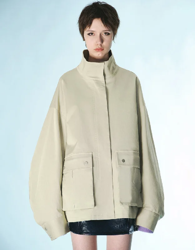 Chic Outfits Drop Shoulder Sleeve Straight Jacket