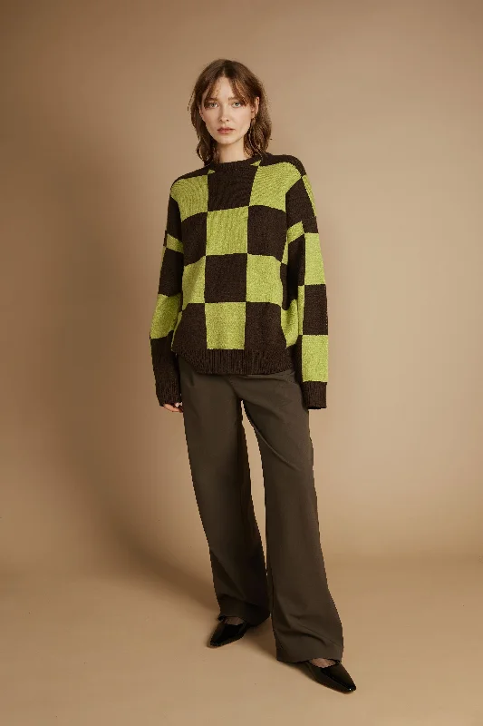 Simple Elegance CHECKERED SWEATER