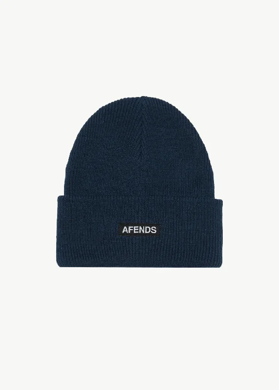 Embroidery Design AFENDS Mens Hometown - Beanie - Navy