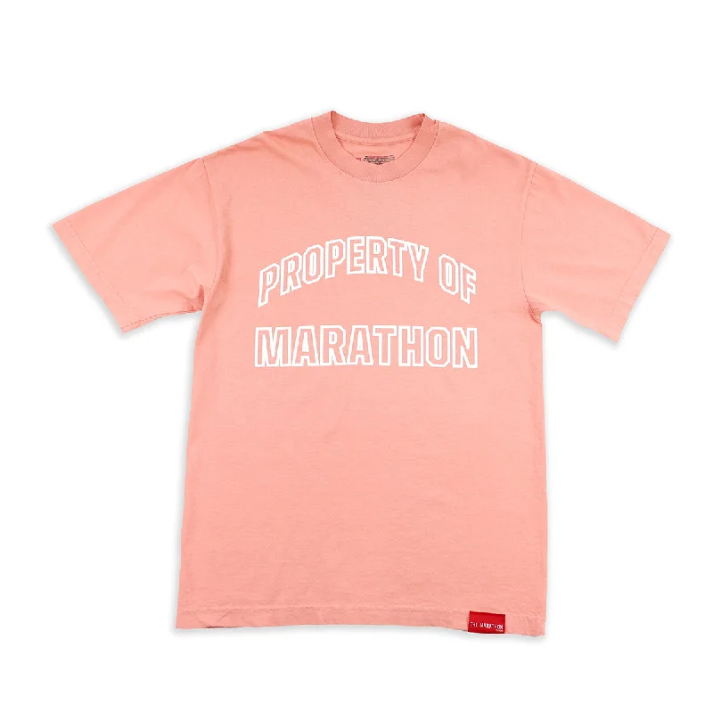 Fresh And Elegant Marathon Property T-Shirt - Coral