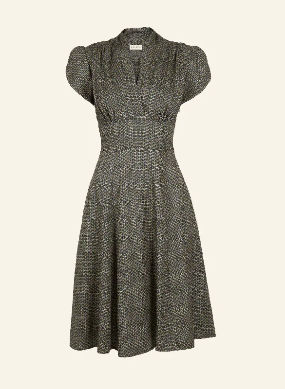 Simple Style Rita - Navy Marbled Feather Dress