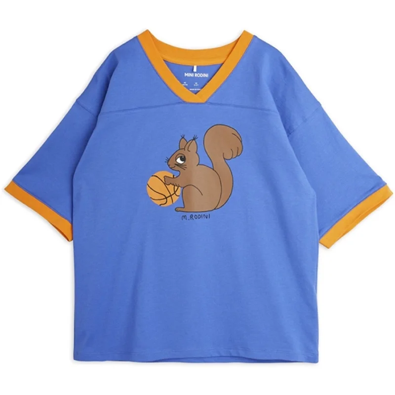 Advanced Customization Mini Rodini Blue Squirrel Sp T-shirt Loose Fit