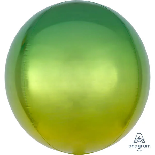 Warm and substantial 16 inch OMBRE YELLOW & GREEN ORBZ