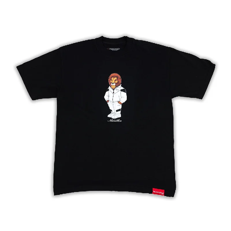 Retro Design Leo The Marathon Lion (Tracksuit) T-Shirt - Black