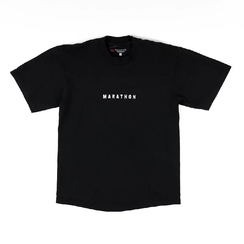 Cozy Outfit Marathon Impression T-Shirt - Black/White