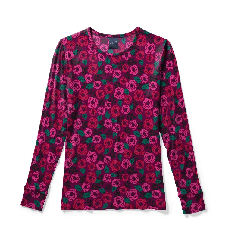 Luxury Fashion Zoe+Chloe Silky Print Tee - Rosey Posey