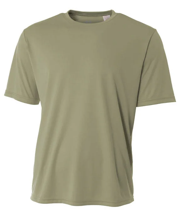 Embroidered Letters N3142 - A4 Adult Cooling Performance Crew Neck T-Shirt | Olive