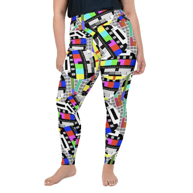 Fresh And Natural TV No Signal Plus Size Leggings