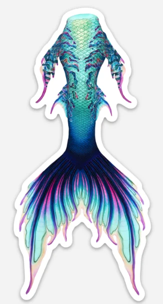 Youthful Vitality Abalone Abyss Merbella by Finfolk Signature Tail Sticker