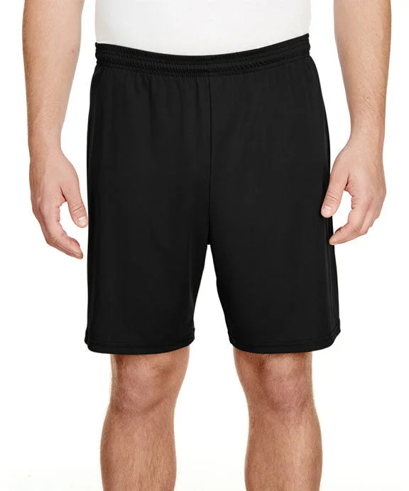 Ethnic Style N5244 - A4 Adult 7 Inch Inseam Cooling Performance Shorts | Black
