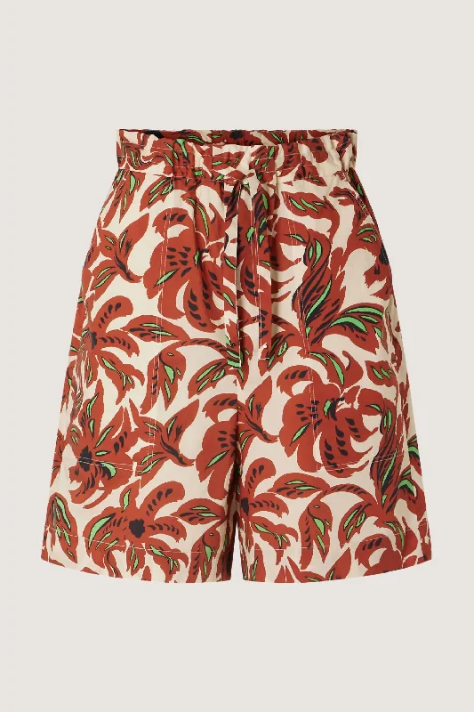 High Street Design Women's Acapulco Shorts In Terre Battue/vert