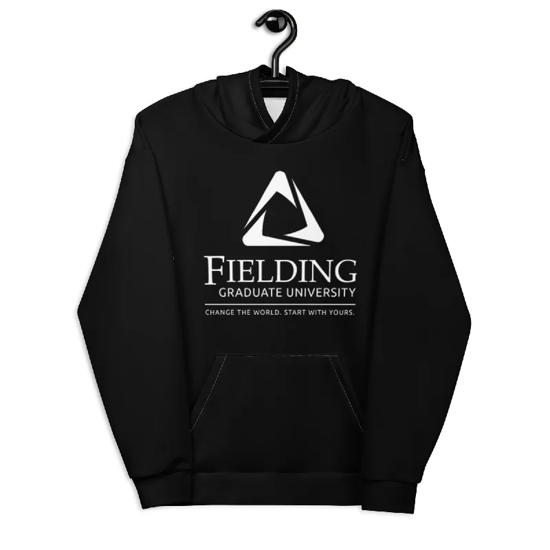 Moisture wicking Unisex Eco-friendly Hoodie - Black | Fielding Logo