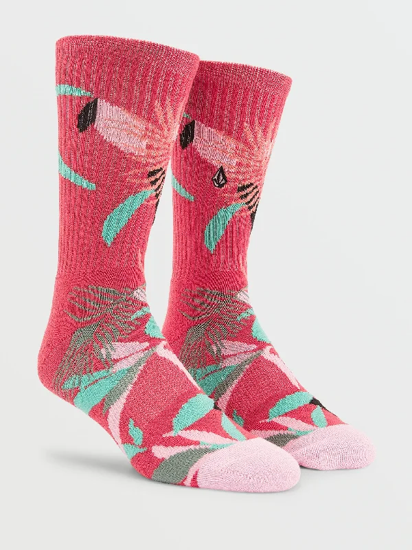 British casual Vibes Socks - Living Coral