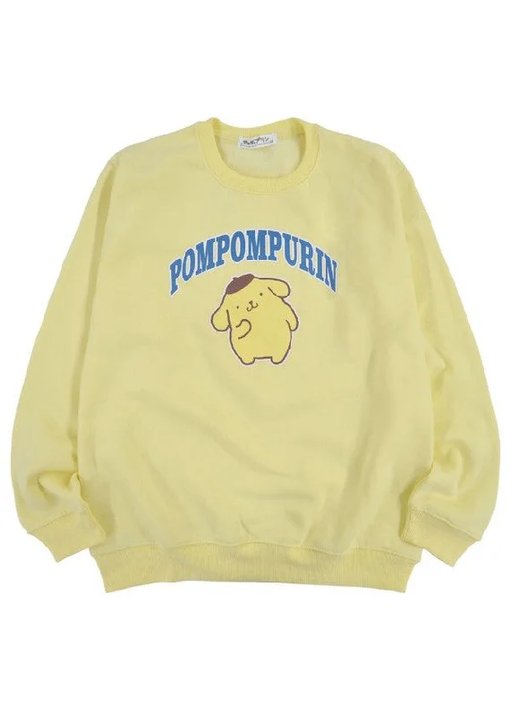 Soft Textures Sanrio Pompompurin Logo Pullover