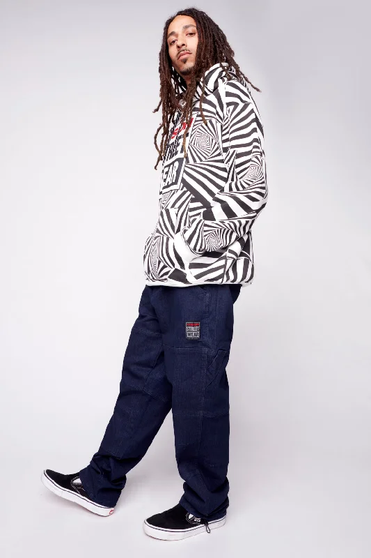 Designer Style OLI - Straight Leg Denim With Adjustable Bottom Hem-Indigo