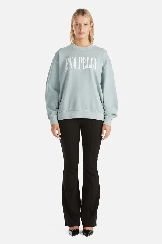 Luxury Classic Ena Pelly Lilly Oversized City Sweater - Sea