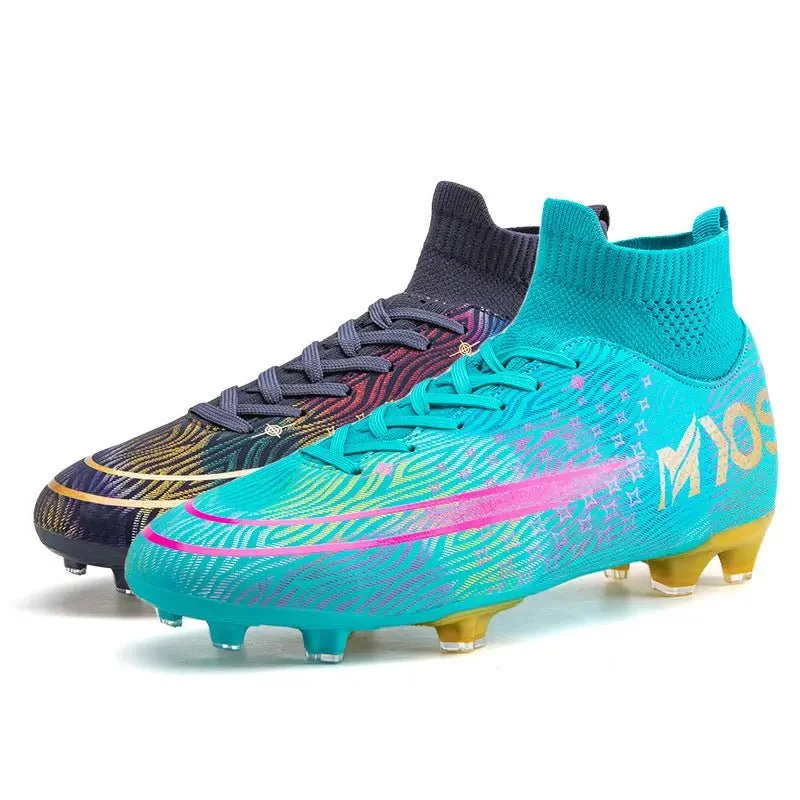 Stand-up collar design Football shoes, soccer shoes for men, leather soccer shoes